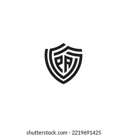 Concepto de escudo de línea abstracto de AP en un diseño profesional de alta calidad que se imprimirá bien en cualquier medio de impresión