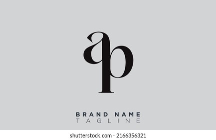 Ap Alphabet Letters Initials Monogram Logo Stock Vector (Royalty Free ...