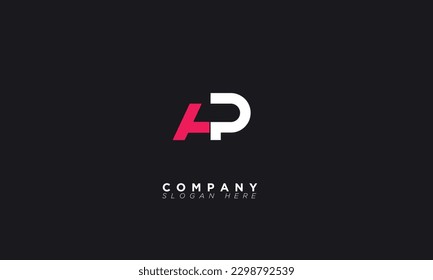 AP Alphabet letters Initial Monogram Logo PA, A und P
