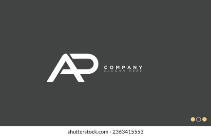 AP Alphabet letters Initials Monogram logo PA, A and P