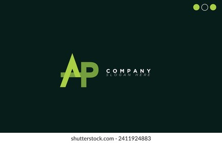 AP Alphabet letters Initial Monogram Logo PA, A und P