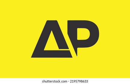 AP alphabet minimal vector icon design template