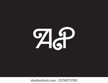 AP Alphabets Letters Logo Monogram