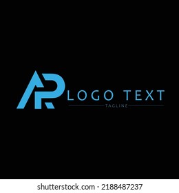 Diseño del logotipo del alfabeto AP con fondo negro