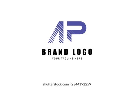 AP brand, creative, lining design company, BLUE logo design.