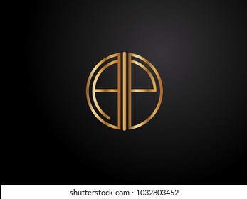 AP circle shape gold color design