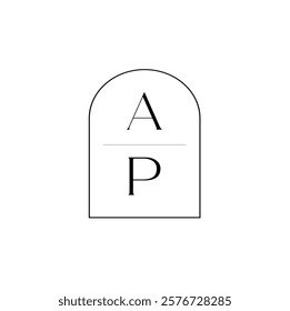 AP Classic Monogram.Modern Creative AP Logo Design. icon initial Based Monogram and Letters in Luxury vector