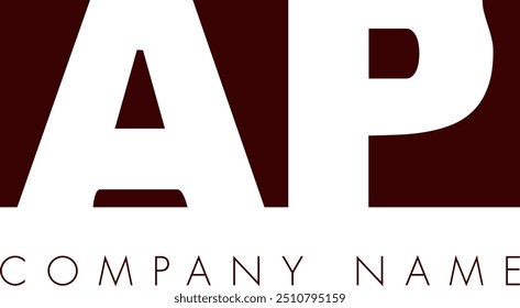 Diseño de Vector de logotipo de letra abstracta moderna creativa AP. Será adecuado para su empresa e identidad de marca.