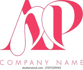 Diseño de Vector de logotipo de letra abstracta moderna creativa AP. Utilizable para su empresa o negocio e identidad de marca.