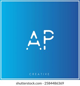 AP Creative Premium Vector latter logo design. Creative Logo. Elegant leaves.  modern design. Vector Illustration logo. Creative Minimal feminine monogram and logo.