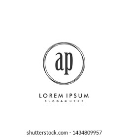 AP Initial beauty monogram logo vector
