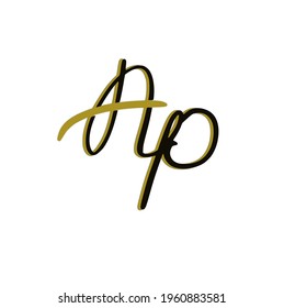 Ap initial handwritten logo for identity