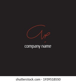 ap initial isolated black graphic creative branding draw art element for identity