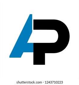 AP initial letter company logo