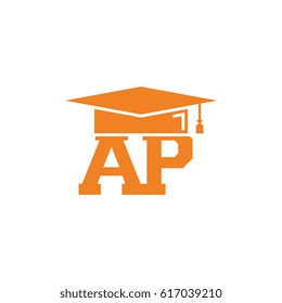 AP initial letter with graduation cap