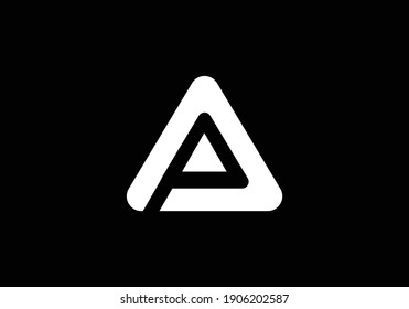 Plantilla de vector de diseño de logotipo de carta inicial de AP	
