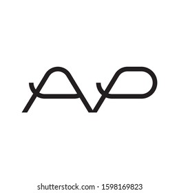 AP initial letter logo template vector icon design