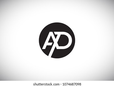AP Initial Logo designs with circle background