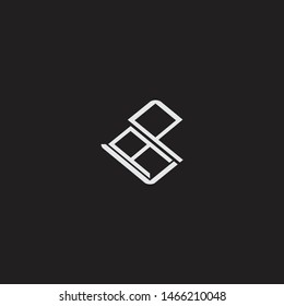 AP Initial Logo letters with rotate squere template