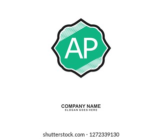 AP Initial logo template vector