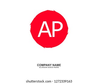 AP Initial logo template vector