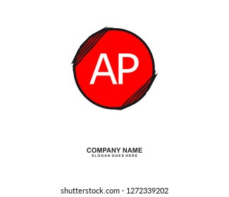 AP Initial logo template vector