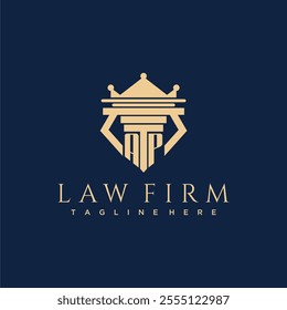AP initial monogram logo for lawfirm vector design