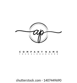 Ap Initial Signature Logo Handwriting Logo Stock Vector (Royalty Free ...