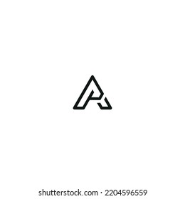 AP initials monogram letter text alphabet logo design