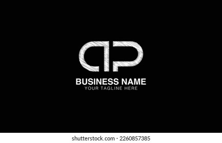 AP initials monogram letter text alphabet logo design