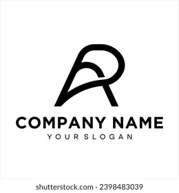 AP initials monogram letter text alphabet logo design