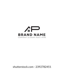 AP letter creative real estate vector logo design . AP creative initials letter logo concept.