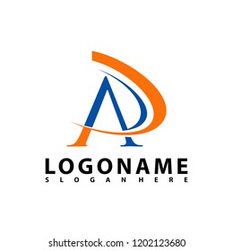 AP Letter Logo Design with Creative Modern Trendy Typography, AR Letter Logo vector.