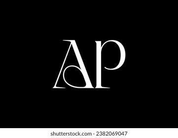 AP letter logo design and monogram logo design