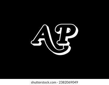 AP letter logo design and monogram logo design