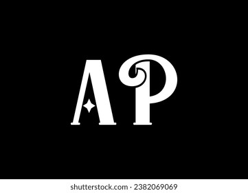 Diseño del logotipo de la letra AP y diseño del logotipo de monograma