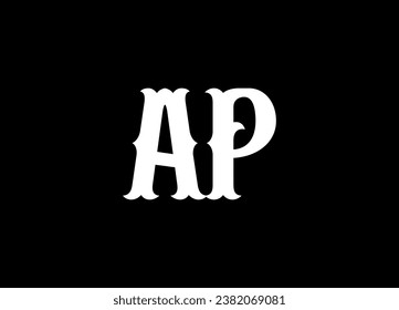 AP letter logo design and monogram logo design