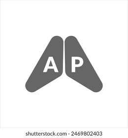 AP letter logo design on white background. Creative  modern AP letter logo design. Vector design.
Letters AP, AP logo  vector template. 
