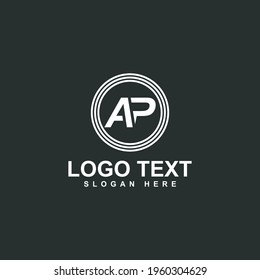 AP letter logo design template (alphabet )