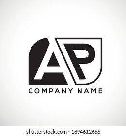 AP letter logo design vector