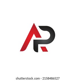 Design-Vektorgrafik des AP Letter-Zeichens