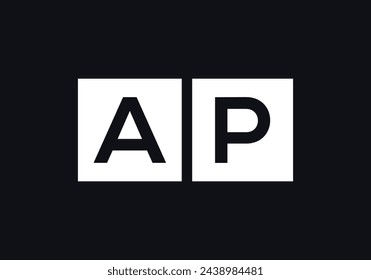 AP Letter Logo Design vector Template. Abstract Letter AP Linked Logo