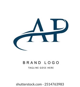 AP letter logo icon design. Classic style luxury initials monogram.