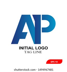 AP Letter Logo Template vector icon design