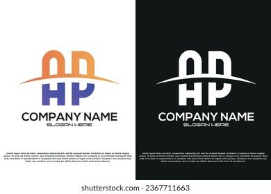 Diseño de vectores con logotipo de letras AP
