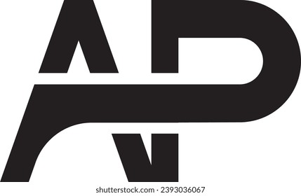AP letter modern logo design