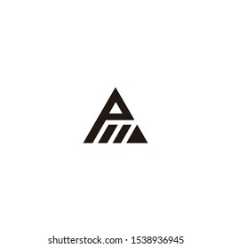 ap letter. pm letter. am letter vector logo