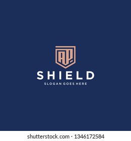 AP letter shield icon