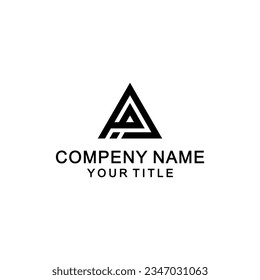 ap letter vector logo abstract