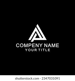 ap letter vector logo abstract
